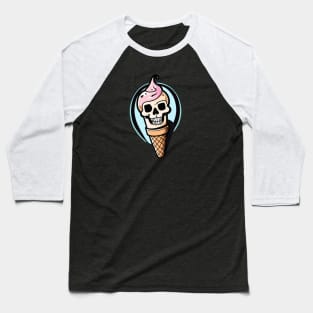 Skeleton skull I scream ice cream Baseball T-Shirt